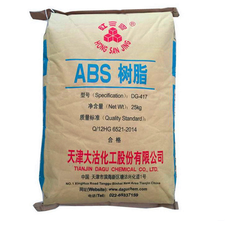 China 
Grânulos de resina Virgem moldante de injeção ABS DG 417 de alta qualidade Material bruto ABS de acrilonitrilo-butadieno-estireno de elevado fluxo para electrónica Eletrodomésticos automóveis
fabricação e fornecedor