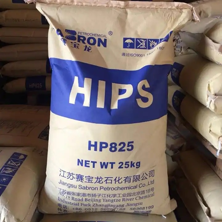 Virgin HIPS 825 Injection Molding Grade Low Temperature Resistant High Impact Polystyrene Plastic Raw Material Granules HIPS Resin