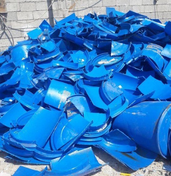 HDPE Blue Drum Plastic Scraps, Recycled Blue HDPE Scraps Top