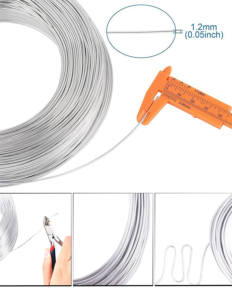 
High Quality 1060 1mm 2mm 3mm Anodized Craft Aluminum Wire Bonsai Training Wire
